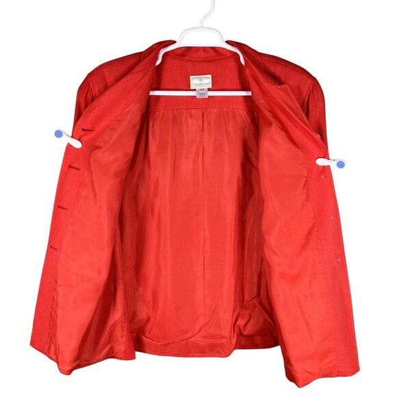 Susan Bristol NWT Womens 16W Red Button Down Blazer Jacket Pockets Career Office - Picture 3 of 16